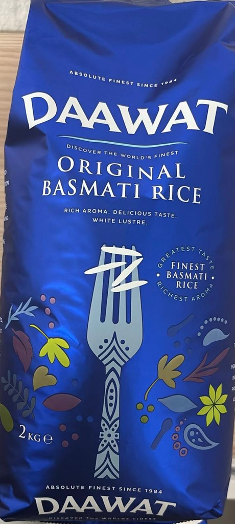 DAAWAT ORIGINAL BASMATI RICE-2kg 