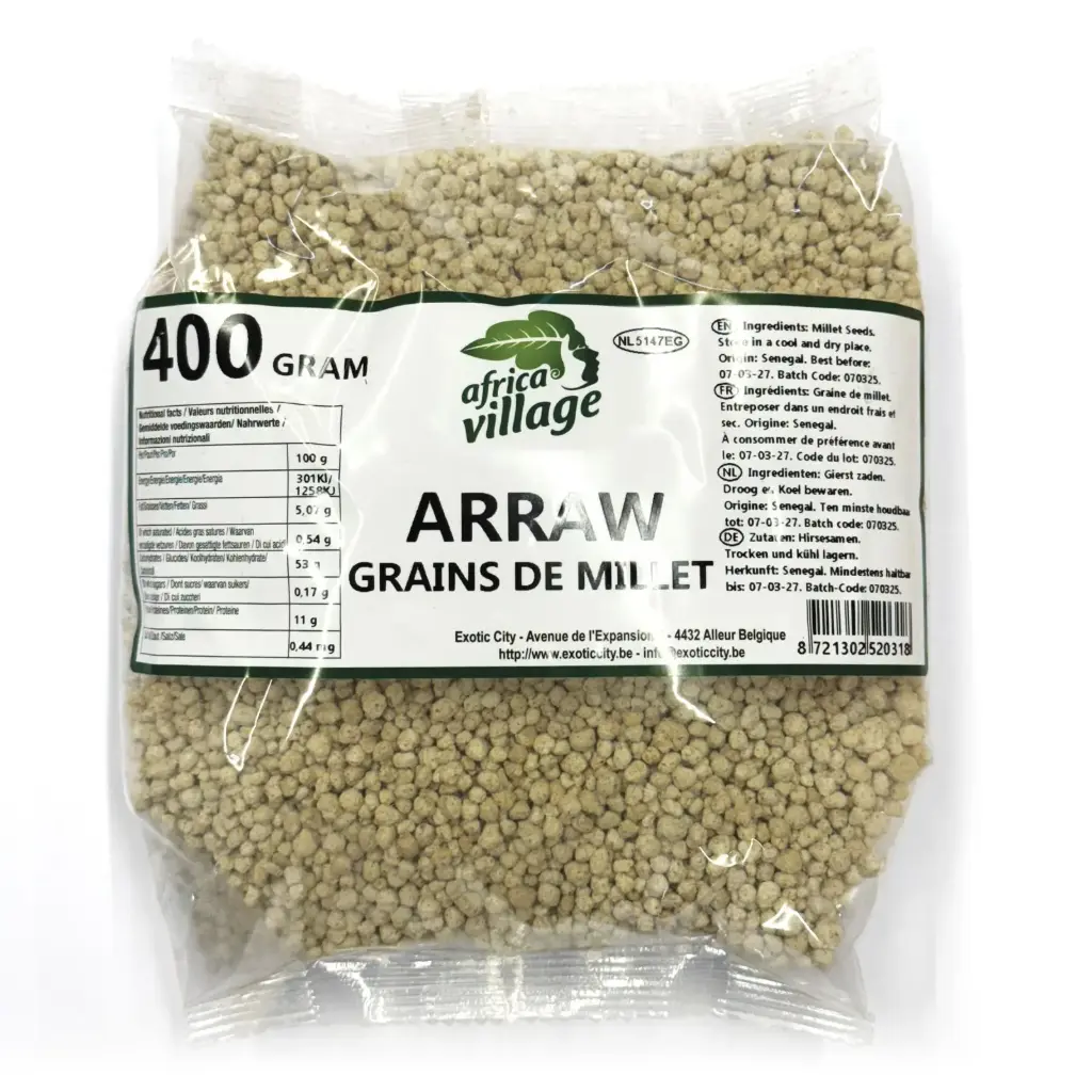 African Village Arraw -Grains de Millet 400g