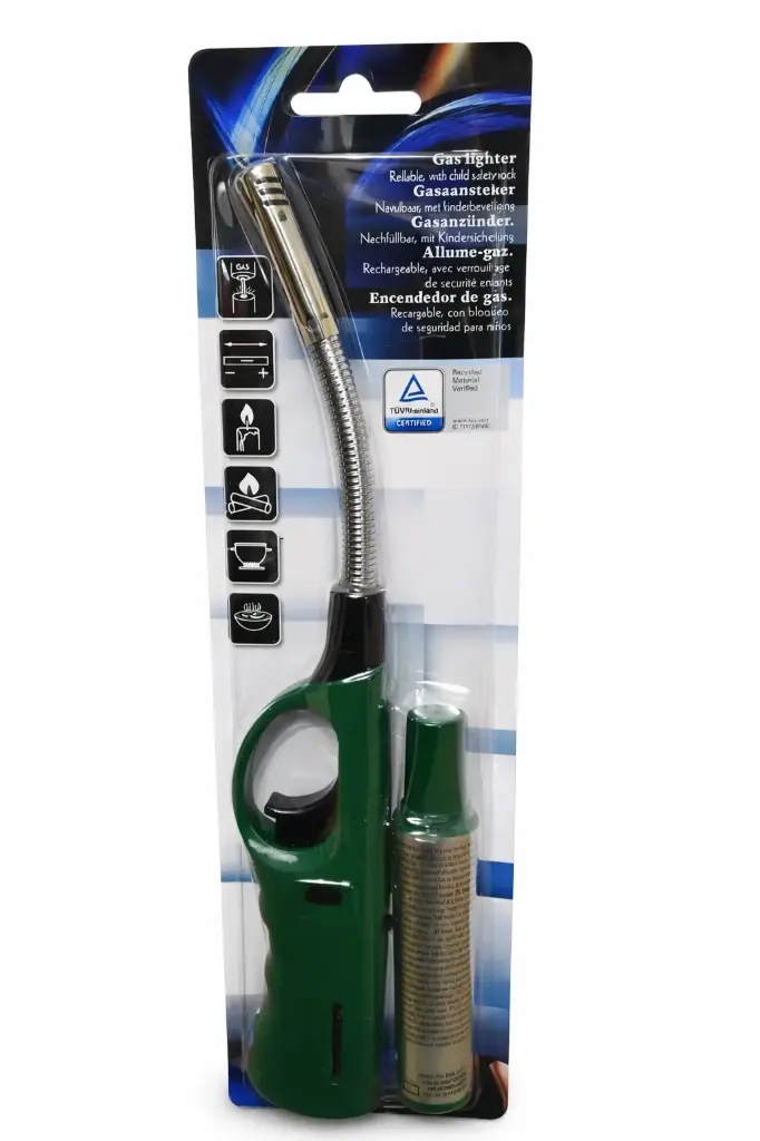 Briquet col flexible multicolor avec recharge 