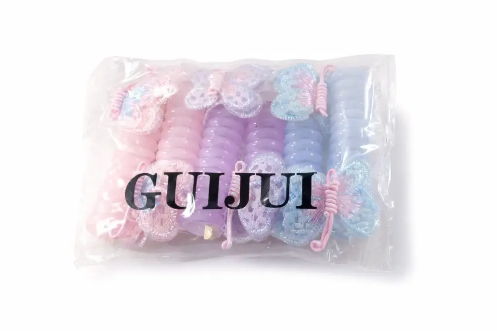 6pcs butterfly spiral hair tie