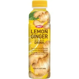 Lemon Ginger Drink with Aloe