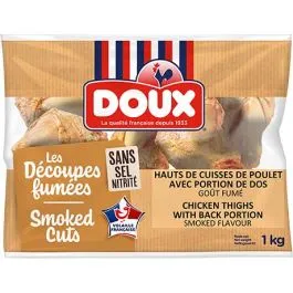 DOUX  Chicken thighs Smoked & Cooked Halal- 1kg