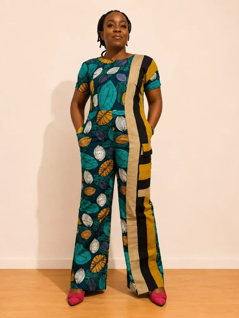 Triba Ankara and Asooke Jumpsuit