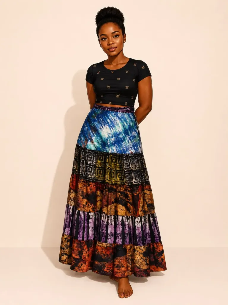 Multi print Skirt