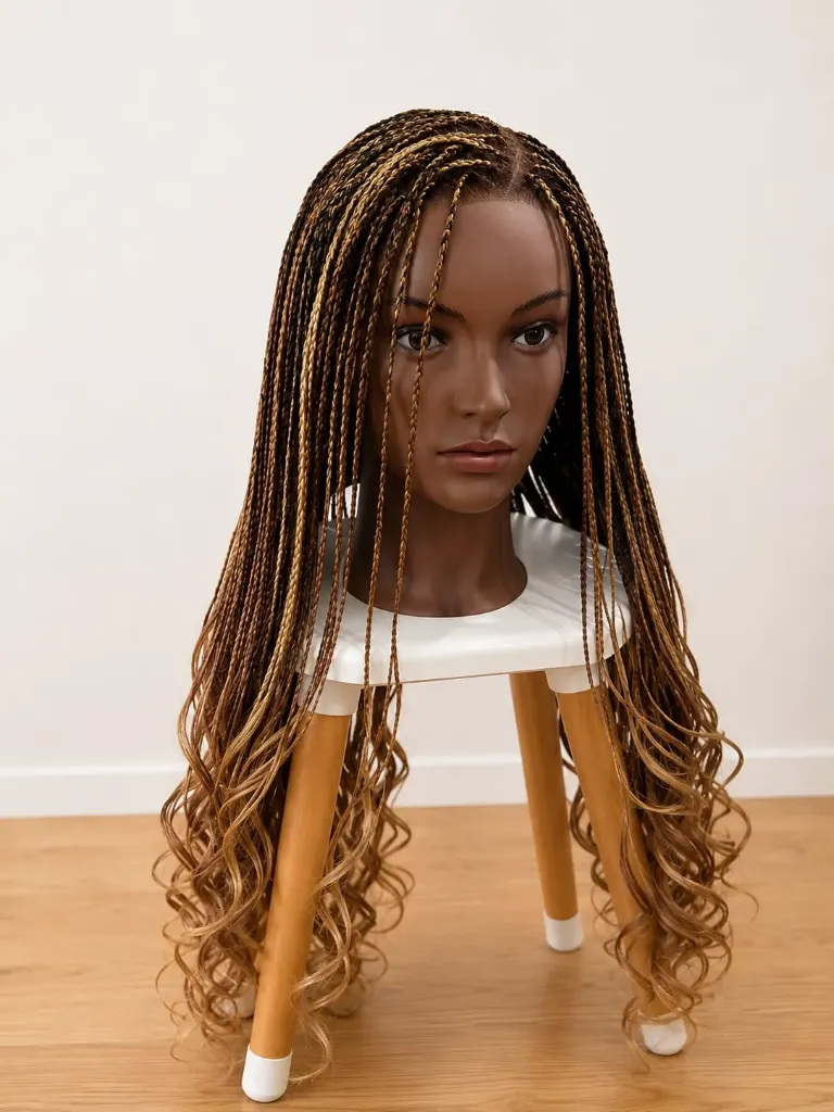 Triba French Curls Braided Wig
