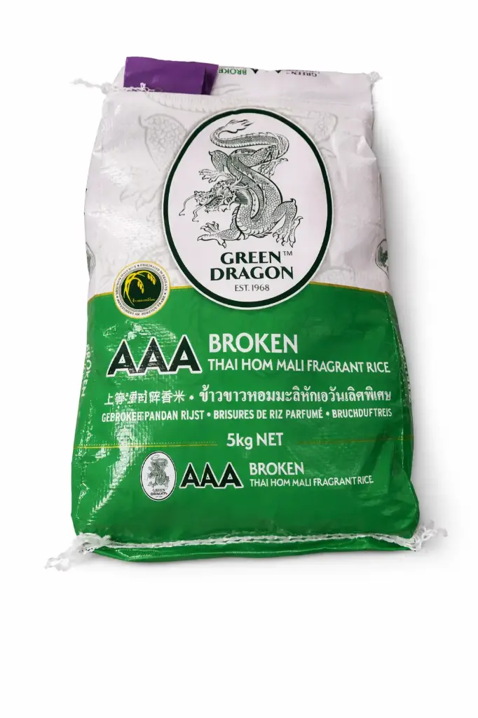 Green Dragon Riz Brisé - Broken Rice from Thailand AAA- 5KG