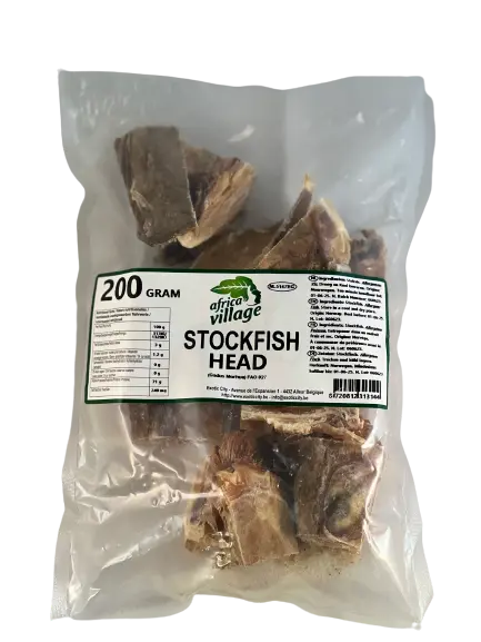 AFRICA VILLAGE DRY STOCKFISH COD HEAD 200G