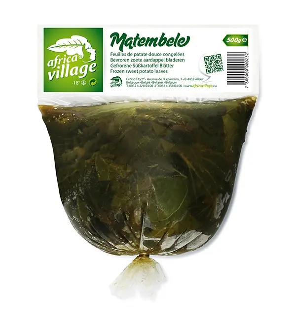 CONGO NATURE Frozen Matembélé (Cassava Leaves) – 500g
