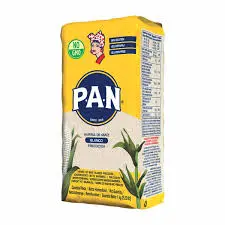 P.A.N Harina de maiz Blanco, Farine de Maïs Blanc Précuite,Pre-cooked White Corn Meal - 1kg 
