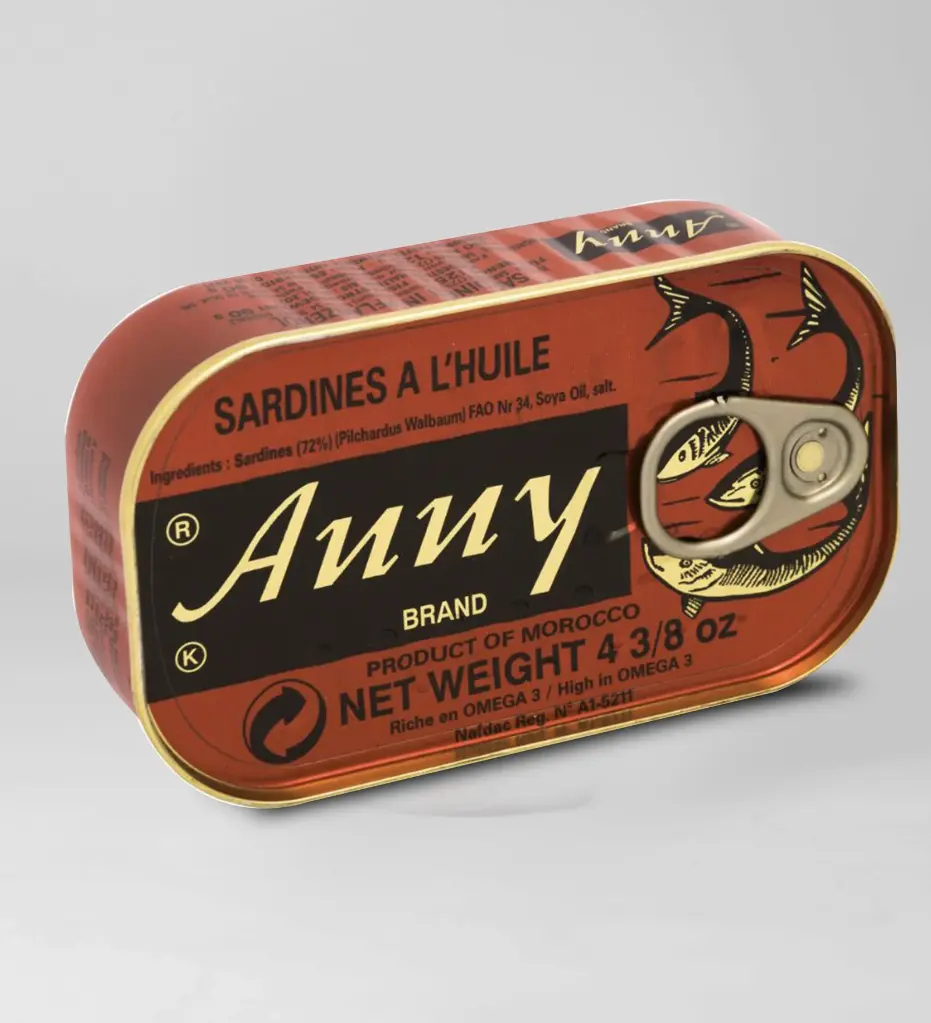 SARDINES ANNY A L'HUILE VEGETALE 125g