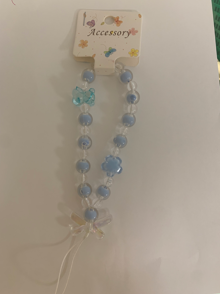Beaded Phone Lanyard Bow Charm