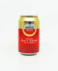 AMSTEL NON-ALCOHOLIC MALT BEVERAGE.