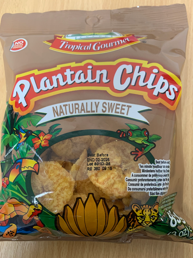 Tropical Gormet Plantain Chips Doux-Naturally Sweet