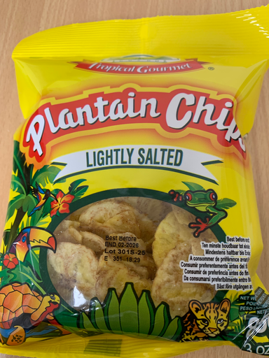 Tropical Gormet Plantain Chips Salé- Lightly Salty  