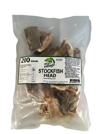 AFRICA VILLAGE DRY STOCKFISH COD HEAD 200G