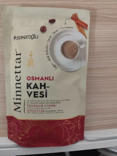 Şekeroğlu Minnettar Turkish Kahvesi ,Ottoman Style Coffee (Flavored with wild pistachio, Carob,Cacao and Cinnamon)