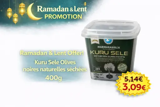 Kuru Sele Olives Noires Naturalles secheè 3XS- 400g