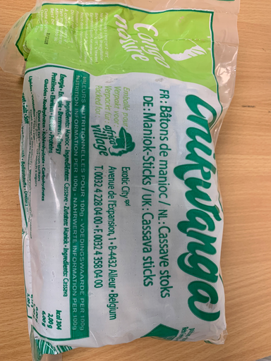 Congo Nature Congelé Chikwangue-Cassava Sticks-Bâton Manioc 500g