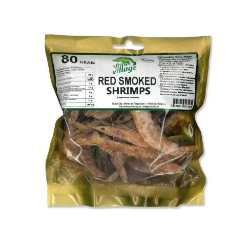 African Village Dry Red Smoked Shrimps-80g 