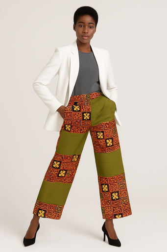 African Print Combat Female Pants 
